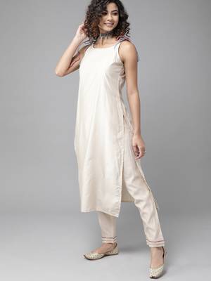 Indo Era White Floral Printed Straight Kurta Palazzo With Dupatta Set 3