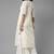 Indo Era Off White Solid Straight Kurta With Schiffli Trouser Set