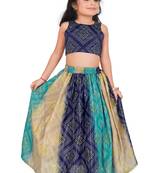 Kids Blue Georgette Lehenga Choli For Girls 