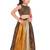 Kids Brown georgette Lehenga Choli For Girls