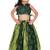 Kids Green Georgette Lehenga Choli For Girls