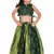 Kids Green Georgette Lehenga Choli For Girls