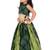 Kids Green Georgette Lehenga Choli For Girls