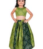 Kids Pista Georgette Lehenga Choli For Girls  