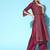 Indo Era Wine Solid Straight Kurta Palazzo With Dupatta Set