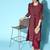 Indo Era Wine Solid Straight Kurta Palazzo With Dupatta Set