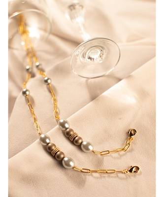 Stunning Grey And White Chains For Glasses Or Masks 4