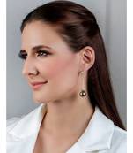 Lush Brown And Gold Drop Earrings