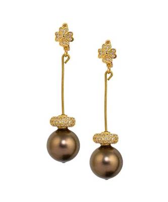 Lush Brown And Gold Drop Earrings 2