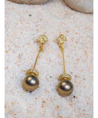 Lush Brown And Gold Drop Earrings 3