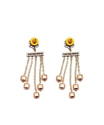 Beautiful Silver And Rose Pink Dangle Earrings 4