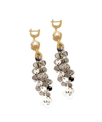 Deluxe Gold And Silver Dangle Earrings 4