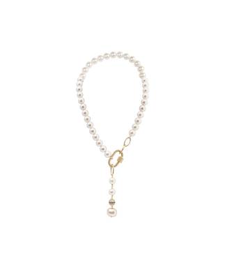 Deluxe White And Gold Pearl Necklace 2