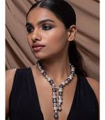 Elegant Grey, Silver And Off-White Necklace