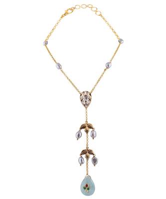 Elegant Gold And Green Necklace 3