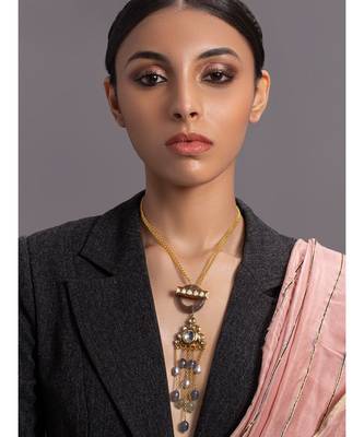Gorgeous Gold And Grey Necklace 1
