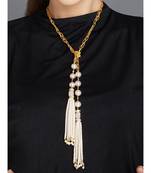 Swarovski Beads Off White And Gold Necklace