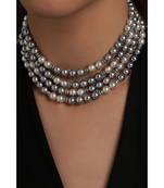 Minimal Grey Shell Pearls Necklace