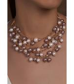 Multi Color Rose Pink Plated Swarovski Necklace