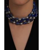 Lapis Tumble Beads Necklace