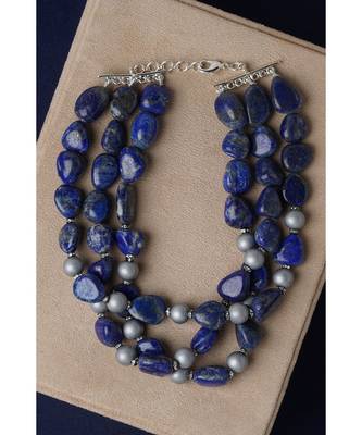 Lapis Tumble Beads Necklace 3