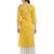 Seva Chikan Hand Embroidered Yellow Cotton Lucknowi Chikankari Angarkha Kurti