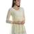 Seva Chikan Hand Embroidered Beige Faux Georgette Chikankari Top With Slip
