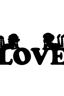 eCraftIndia Love Black Engineered Wood Wall Art Cutout Ready to Hang Home Decor