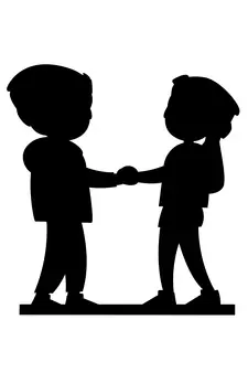 eCraftIndia Couple holding hands Black Engineered Wood Wall Art Cutout Ready to Hang Home Decor