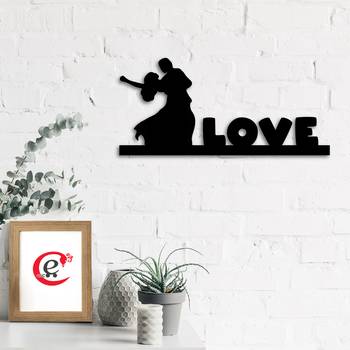 eCraftIndia Dancing Couple Black Engineered Wood Wall Art Cutout Ready to Hang Home Decor 1