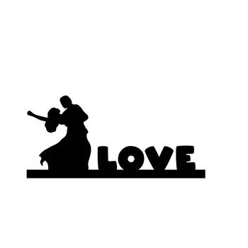 eCraftIndia Dancing Couple Black Engineered Wood Wall Art Cutout Ready to Hang Home Decor 3