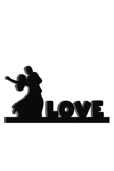 eCraftIndia Dancing Couple Black Engineered Wood Wall Art Cutout Ready to Hang Home Decor
