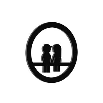 eCraftIndia Couple sitting on Bench Black Engineered Wood Wall Art Cutout Ready to Hang Home Decor 5