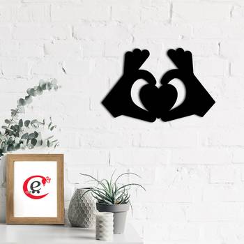 eCraftIndia Sign of Love Black Engineered Wood Wall Art Cutout Ready to Hang Home Decor 1