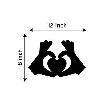 eCraftIndia Sign of Love Black Engineered Wood Wall Art Cutout Ready to Hang Home Decor 4