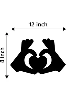 eCraftIndia Sign of Love Black Engineered Wood Wall Art Cutout Ready to Hang Home Decor