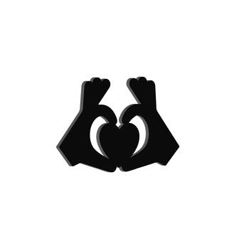 eCraftIndia Sign of Love Black Engineered Wood Wall Art Cutout Ready to Hang Home Decor 5