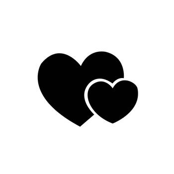 eCraftIndia 2 Heart Black Engineered Wood Wall Art Cutout Ready to Hang Home Decor 3