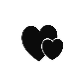 eCraftIndia 2 Heart Black Engineered Wood Wall Art Cutout Ready to Hang Home Decor 5