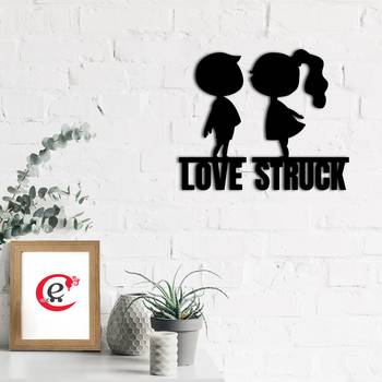 eCraftIndia Love Struck Black Engineered Wood Wall Art Cutout Ready to Hang Home Decor 1