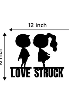 eCraftIndia Love Struck Black Engineered Wood Wall Art Cutout Ready to Hang Home Decor