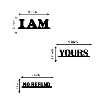 eCraftIndia I am yours no refund Black Engineered Wood Wall Art Cutout Ready to Hang Home Decor 4