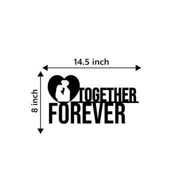 eCraftIndia Together Forever Black Engineered Wood Wall Art Cutout Ready to Hang Home Decor 4