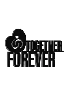 eCraftIndia Together Forever with Love band Black Engineered Wood Wall Art Cutout Ready to Hang Home Decor