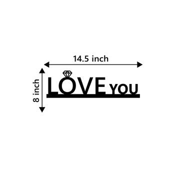 eCraftIndia Love you Black Engineered Wood Wall Art Cutout Ready to Hang Home Decor 4