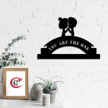 eCraftIndia You are the One Black Engineered Wood Wall Art Cutout Ready to Hang Home Decor 1