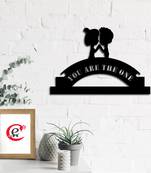 eCraftIndia You are the One Black Engineered Wood Wall Art Cutout Ready to Hang Home Decor