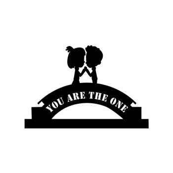 eCraftIndia You are the One Black Engineered Wood Wall Art Cutout Ready to Hang Home Decor 3