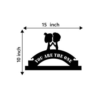 eCraftIndia You are the One Black Engineered Wood Wall Art Cutout Ready to Hang Home Decor 4