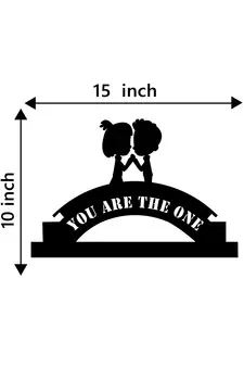 eCraftIndia You are the One Black Engineered Wood Wall Art Cutout Ready to Hang Home Decor